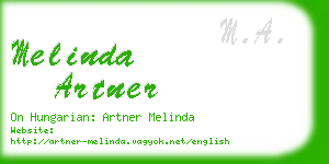 melinda artner business card